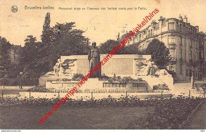 Monument érigé en l'honneur des Ixellois morts pour la Patrie - Elsene - Ixelles