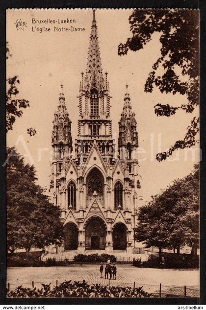 Postkaart / post card / carte postale / Bruxelles / Brussel / Laeken / l'église Notre-Dame / Laken / Helio art Bichrome