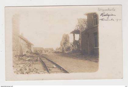 Bikschote  Langemark-Poelkapelle   FOTOKAART van een centrumstraat in december 1914