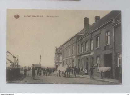 cpa LICHTERVELDE  CHEVAUX    1917