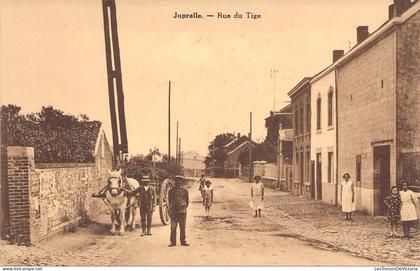 [-50%] Belgique - Juprelle - Rue du Tige - Edit. Dethise - Animé - Attelage - Carte Postale Ancienne