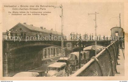 73679243 Herbesthal Wallonie Brueck ueber die Bahnstrecke Grenze zwischen Deutsc