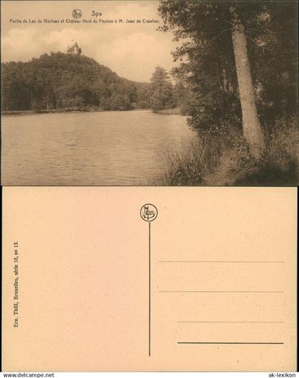 Spa (Stadt) Spa (kêr) (Spå / Spâ) Partie du Lac de Warfaaz 1917