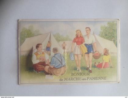 Marche-en-Famenne    CARTE SYSTEME  Bonjour de Marche-en-Famenne