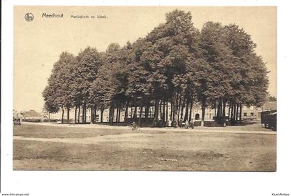 Meerhout - Marktplein en kiosk.