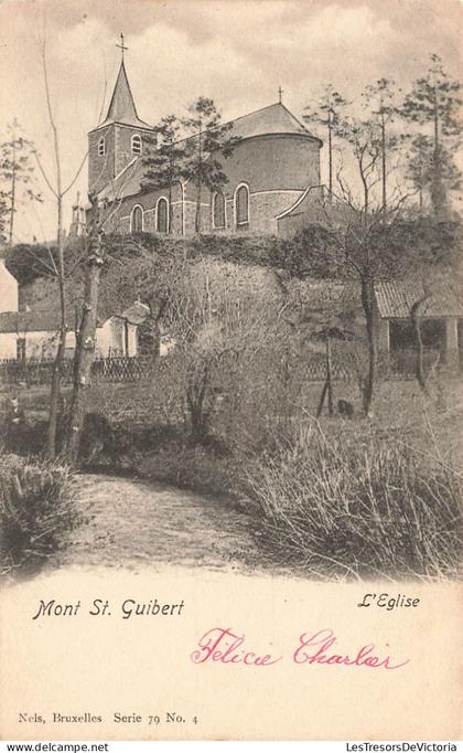 [-5%] BELGIQUE - Mont Saint Guibert - Vue sur l'Eglise - Carte postale ancienne