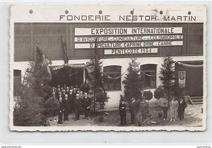 Belgique - MORLANWELZ (Hainaut) Exposition d'Aviculture, de Cuniculture et de Colombophilie - Pentecôte 1934 - CARTE PHO