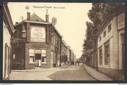 +++ CPA - MOUSCRON TUQUET - MOESKROEN - Rue du Couët - Café   //