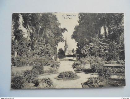 NIVELLES Le Parc Brabant Wallon Cachet Poste Nivelles Nijvel 1925 CPA Carte postale PK Post Kaart Card