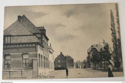 Scheldewindeke  Oosterzele   Zicht op het dorp    Uitgever Van Vlieberge Oosterzeele