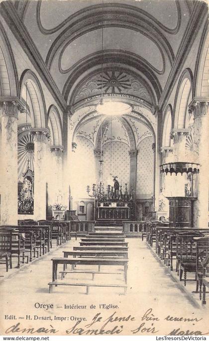 [-50%] BELGIQUE - OREYE - Intérieur de l'église - Edit H Desart - Carte Postale Ancienne