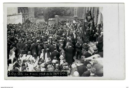 Orp Jauche  CARTE PHOTO   Fête du 9 mai 1920 A la maison communale