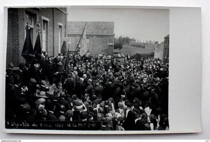 Orp Jauche  CARTE PHOTO   Fête du 9 mai 1920 A la maison communale