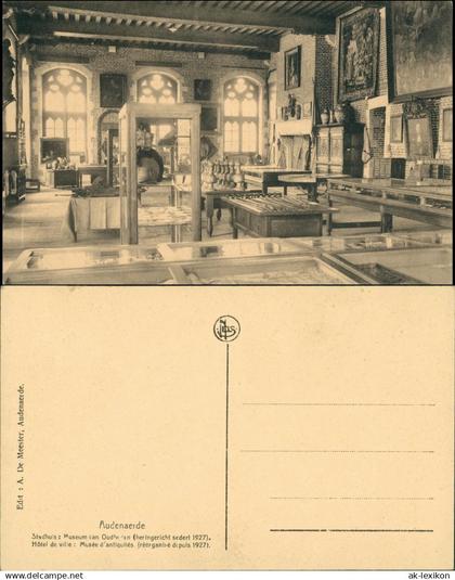 Postkaart Oudenaarde Oudenaarde (Audenarde) Stadthuis Museum - Innen 1913