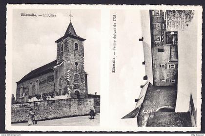 +++ CPA - ELLEMELLE - Ouffet - 2 vues - Eglise - Ferme   //