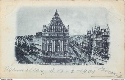 [-30%] BELGIQUE - Bruxelles - Les boulevards du Nord et de la Senne - Carte postale ancienne