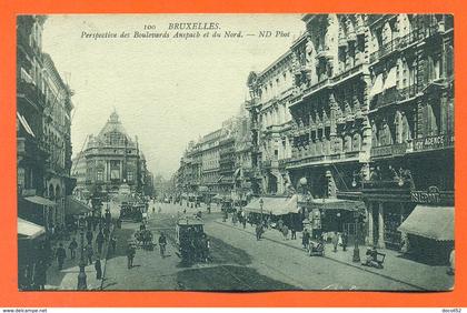 CPA bruxelles " perspective des boulevards anspach et du nord " LJCP 40