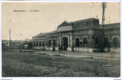 CPA - Carte Postale - Belgique - Quiévrain - La Gare - 1919 (D10163)