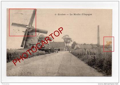 MOULIN a VENT-WINDMUEHLE-ROULERS-RÖSELARE-Guerre 14-18-1WK-BELGIEN-BELGIQUE-Feldpost