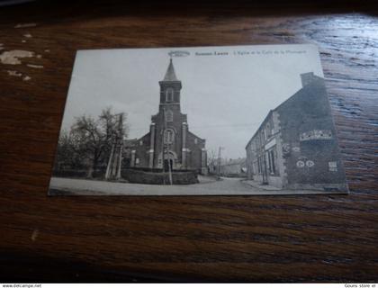 BC27-6 Cpa Somme Leuze l'église et le café de la montagne