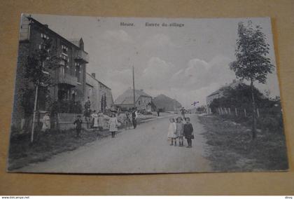 RARE, Heure , entrée du village,guerre 14-18,belle carte ancienne pour collection