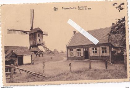 Tessenderlo :  Baelmolen - windmolen  ( met mooie cachet stempel Tessenderloo )