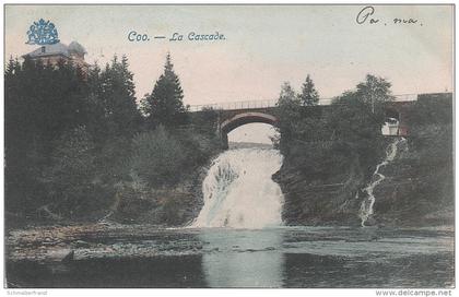 CPA - AK Coo La Cascade Amel Wasserfall Brücke bei Trois Ponts Lüttich Liege Malmedy Spa Verviers Belgien Belgique