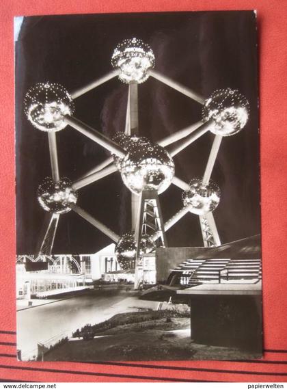 Bruxelles / Brussel - Exposition Universelle de Bruxelles 1958: Atomium - La nuit