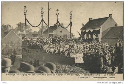 Willebroek :  Plechtige inhuldiging van het standbeeld Louis De Nayer 1905 :