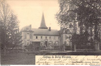 [-5%] BELGIQUE - Waremme - Château de Berloz - Carte postale Ancienne