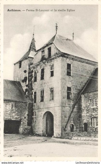 BELGIQUE - Anthisnes - Ferme St Laurent et la Vieille Eglise - Carte postale Ancienne