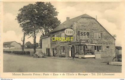 Belgique, Recogne, Maison Burnotte Frères, Poste Esso de l'Etoile. carte pas courante