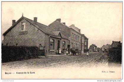 LIEGE     2 CP  Beyne   Avenue de la Gare bAttelage à cheval   Beyne Heusay   Propriété Renard   Vendeur de ?