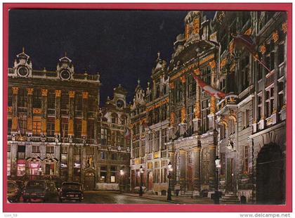 169435 / Bruxelles Brussel - A PARK OF THE MARKET PLACE BY NIGHT , CAR  Belgique Belgium Belgien Belgio