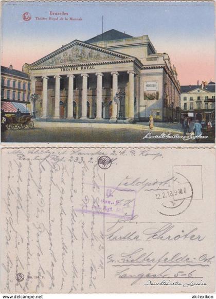 Brüssel Bruxelles Théâtre Royal de la Monnaie/Opernhaus La Monnaie 1918