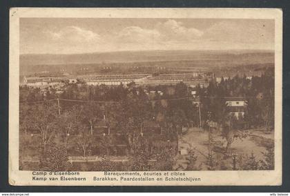 +++ CPA - CAMP D'ELSENBORN Kamp - Butgenbach - Baraquements, écuries et cibles    //