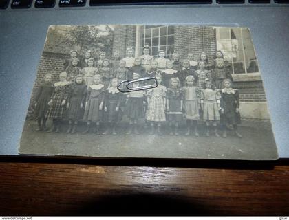 Carte photo Chapelle lez Herlaimont Piéton Groupe d'ecoliers