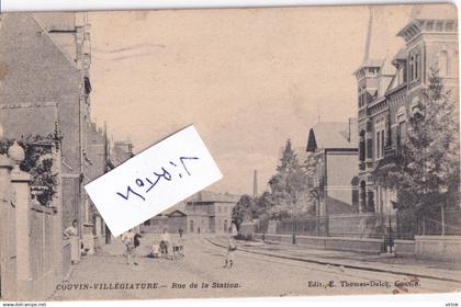 Couvin : rue de la station   (  ecrit 1911 avec timbre )