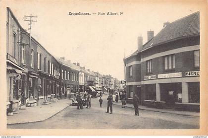 Belgique - ERQUELINNES (Hainaut) Rue Albert Ier - Café de l'Espérance