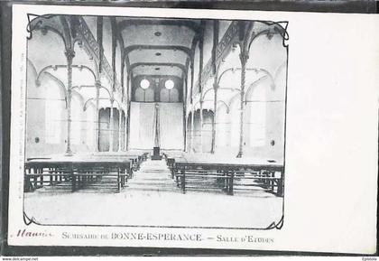 ►  VELLEREILLE Les BRAYEUX (Estinnes) Salle d'études - Séminaire   CPA 1903 Usure et Pli en coin   (timbre 1 C Belgique)