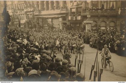 Bruxelles Carte Photo // Fete Infanterie Française Corps Musique 19??