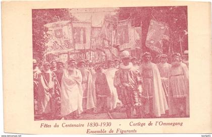 CP - Bruxelles - Fete du Centenaire 1830 - 1930 - Cortège Ommegang - Ensemble de figurants