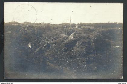 +++ CPA - Photo carte - Foto kaart - Cachet FEXHE LE HAUT CLOCHER - Monument élevé sur la poudrière...Lethieux  //