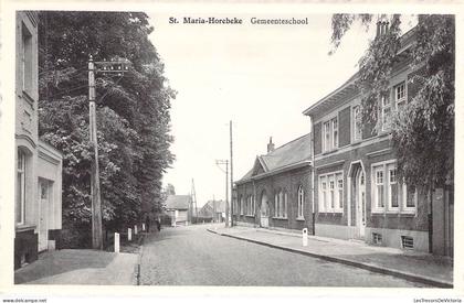 [-50%] BELGIQUE - ST MARIA HOREBEKE - Gemeenteschool - Carte Postale Ancienne