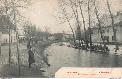 BELGIQUE - Mouland - Voeren - La Berwinne - canal - allée - publicité - chocolat - E Dumont - Carte postale ancienne