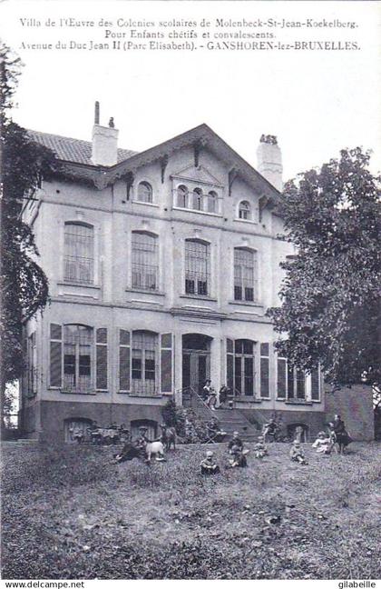 GANSHOREN - Villa de l'Oeuvre des Colonies scolaires de Molenbeek-St-Jean-Koekelberg pour enfants chetifs