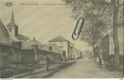 Vieux Genappe :  chaussée de Nivelles    (  verso  élections )    (  2 scans )