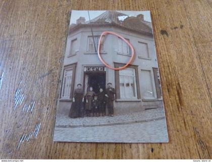 BC29-26 Carte photo Ham sur Heure café (actuellement le Bonaparte)