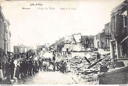 HERVE (Liège) Ruines de l'Hôtel de Ville et de la rue Potiérue