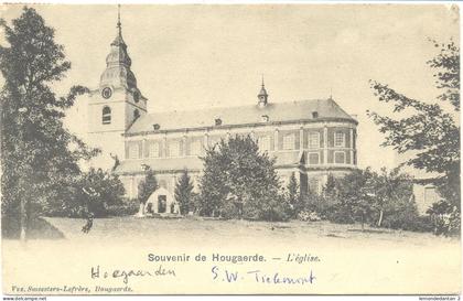 Hoegaarden - Souvenir de Hougaerde - L'Eglise 1902 (2 scans)